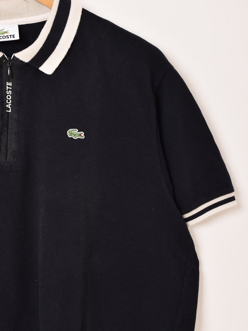 "LACOSTE" ハーフジップ ポロシャツ