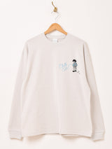 【2色展開】 プリント ロングスリーブTシャツ「Chill Out Boy」