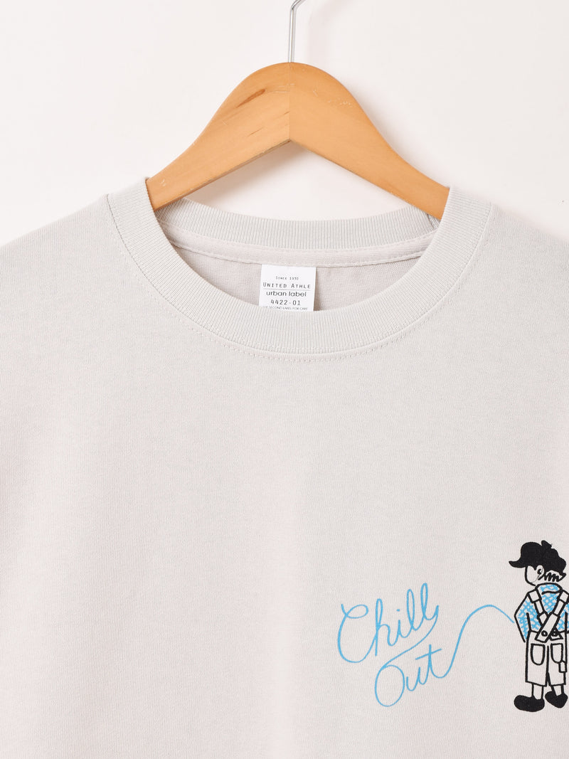 【2色展開】 プリント ロングスリーブTシャツ「Chill Out Boy」