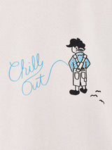 【2色展開】 プリント ロングスリーブTシャツ「Chill Out Boy」