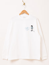 【2色展開】 プリント ロングスリーブTシャツ「Chill Out Boy」