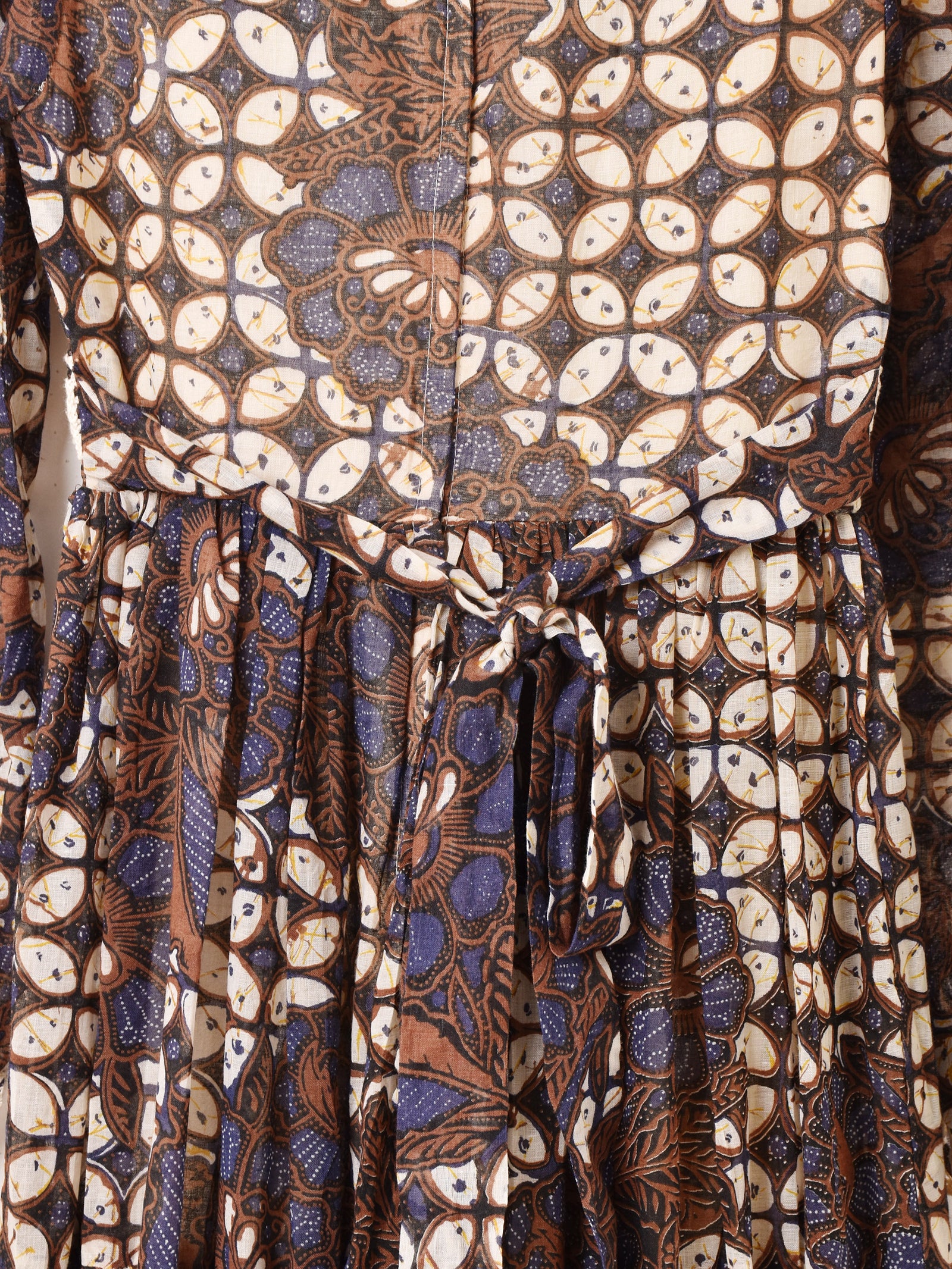 70's GUNNESAX バティックプリント 長袖ロングドレス – 古着屋Top of