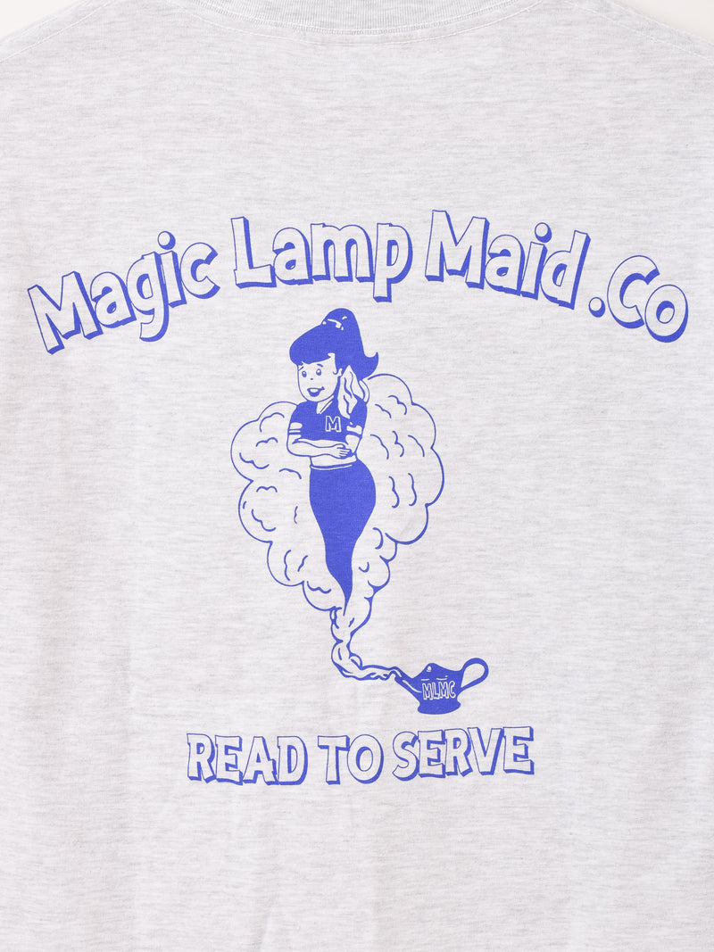 【2色展開】 プリント ロングスリーブTシャツ「Magic Lamp Maid.Co」