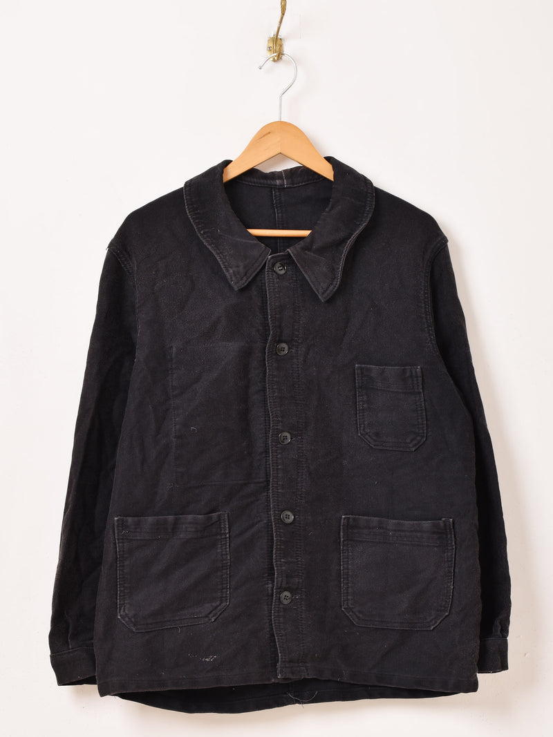 ブラックモールスキンジャケット Laboureur MOLESKIN 50's〜60's 