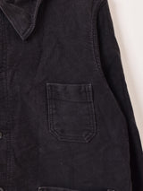 50's〜60’s "LABOUREUR" Black Moleskin Work Jacket