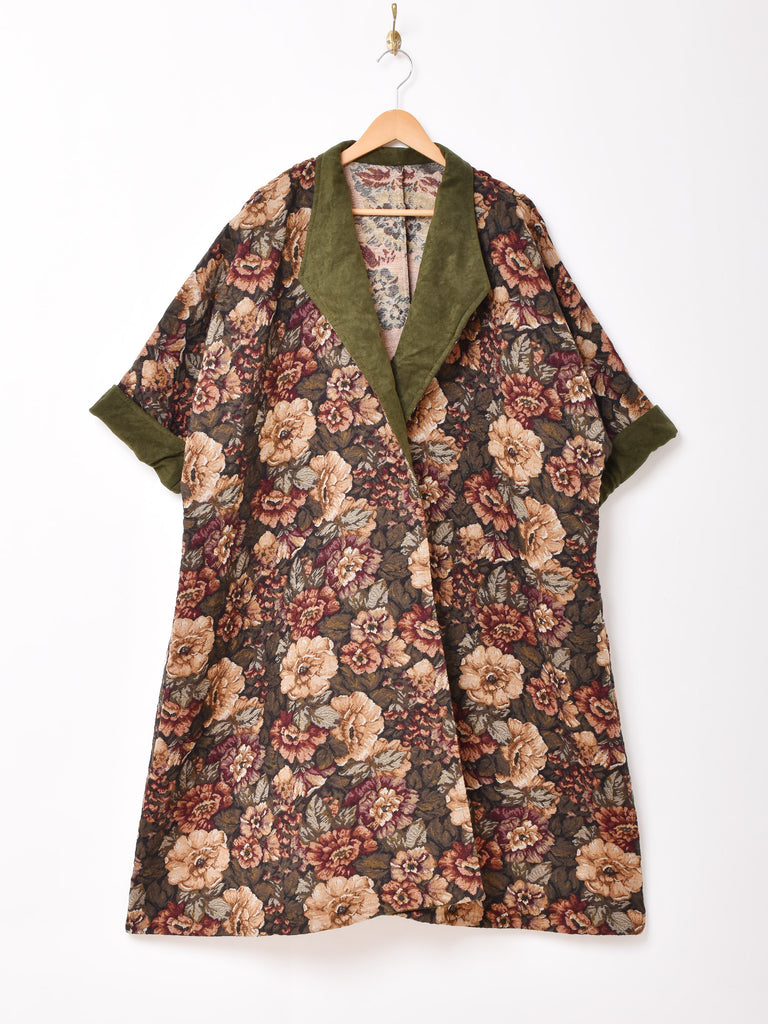 ゴブラン織り ドルマンスリーブ ロングコート