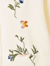 【2色展開】Meridian フラワー×バタフライ 刺繍 カーディガン