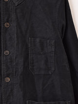 30's〜40's  "TRIM" Black Moleskin Work Jacket
