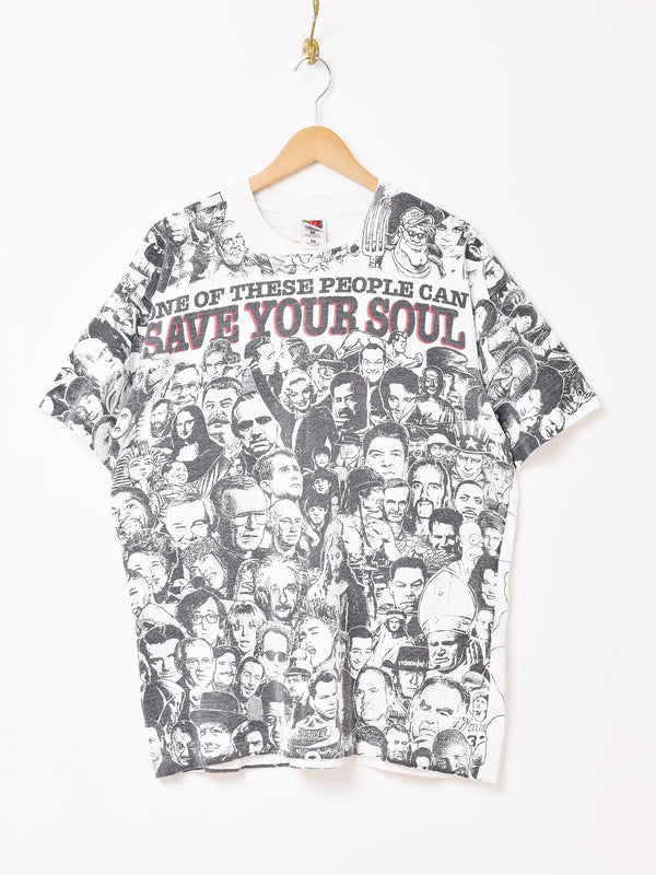 90's〜 "SAVE YOUR SOUL" 偉人 キリスト プリントTシャツ
