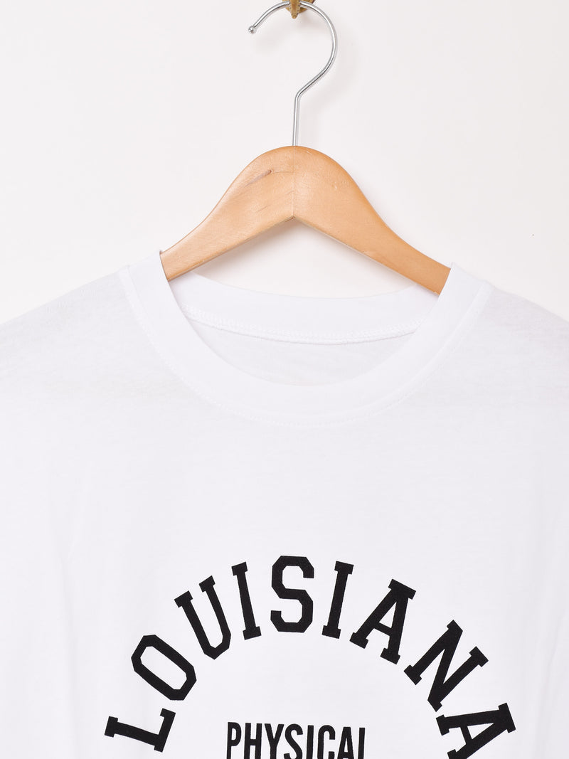 【2色展開】 プリントTシャツ サイドスリット「LOUISIANA」