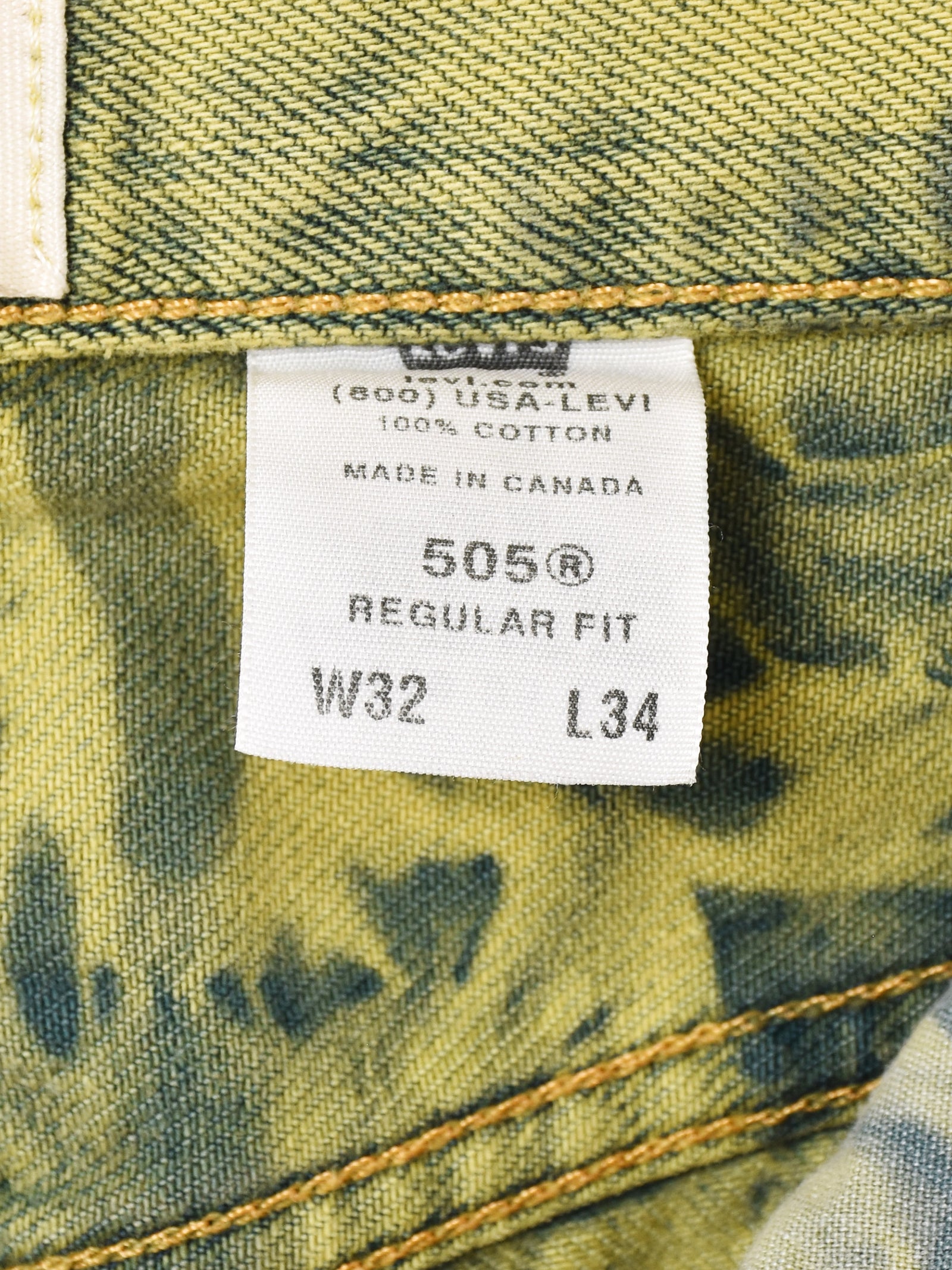 カナダ製 Levi's 505 ブリーチ加工デニムパンツ – 古着屋Top of
