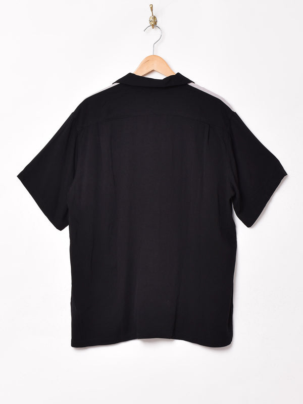 【2色展開】Backers バイカラー 半袖 オープンカラーシャツ