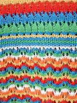 【2色展開】Elcamino マルチボーダー 半袖 セーター