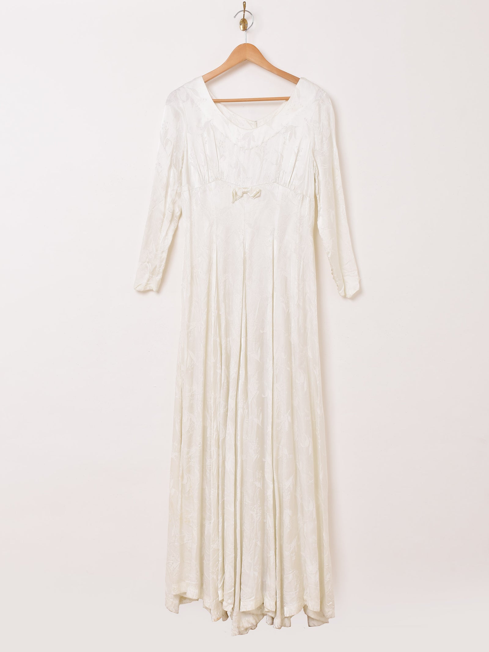 70's 織柄 長袖 ロングドレス – 古着屋Top of the Hillのネット通販サイト