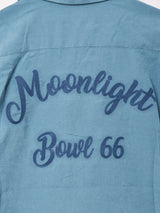 【3色展開】Backers 刺繍 半袖 オープンカラーシャツ 「Moonlight Bowl 66」