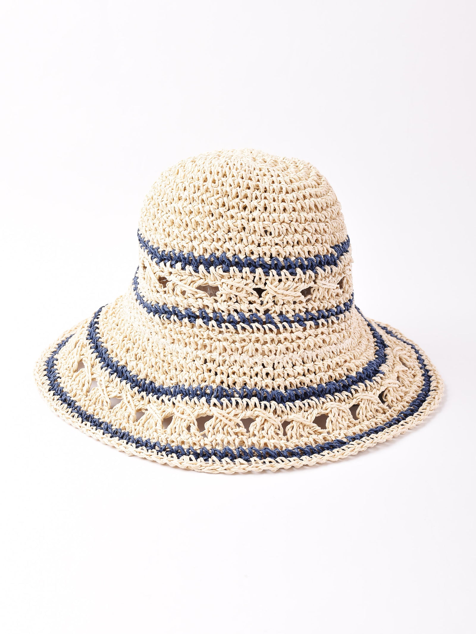 2色展開】ラインデザイン つば広 ペーパーハット – 古着屋Top of