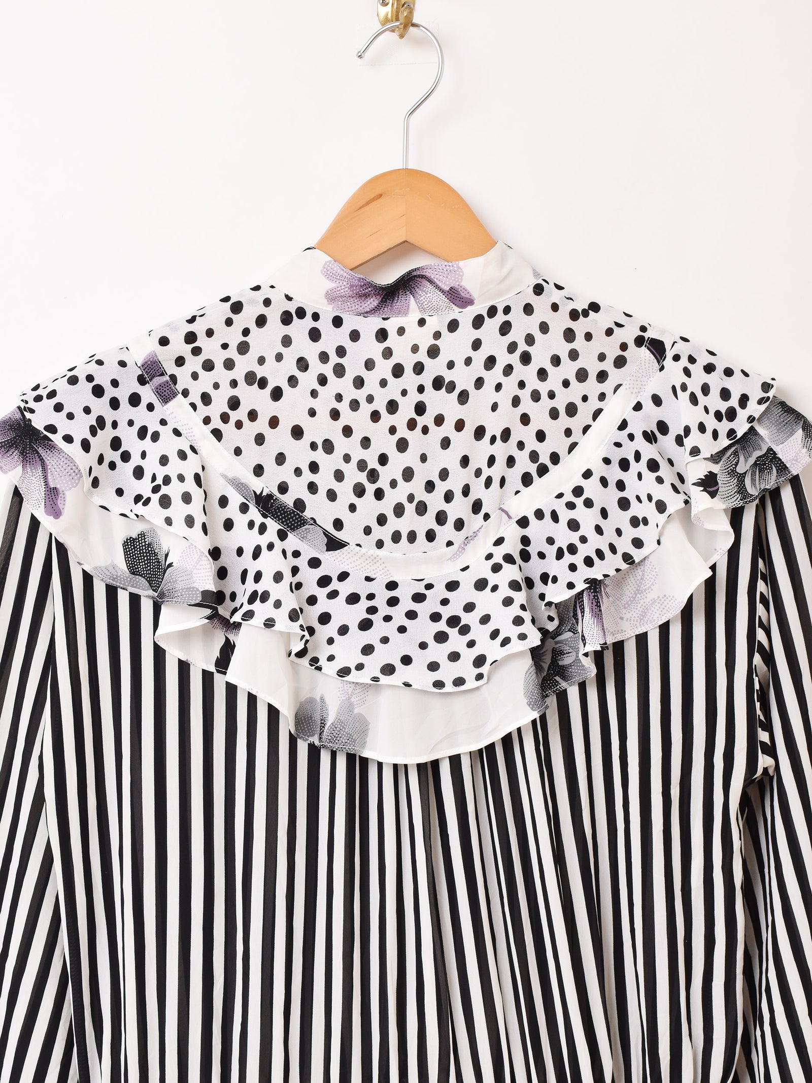 ワンピース diane freis 70s Diane freis off white × leaf floral frilled dress