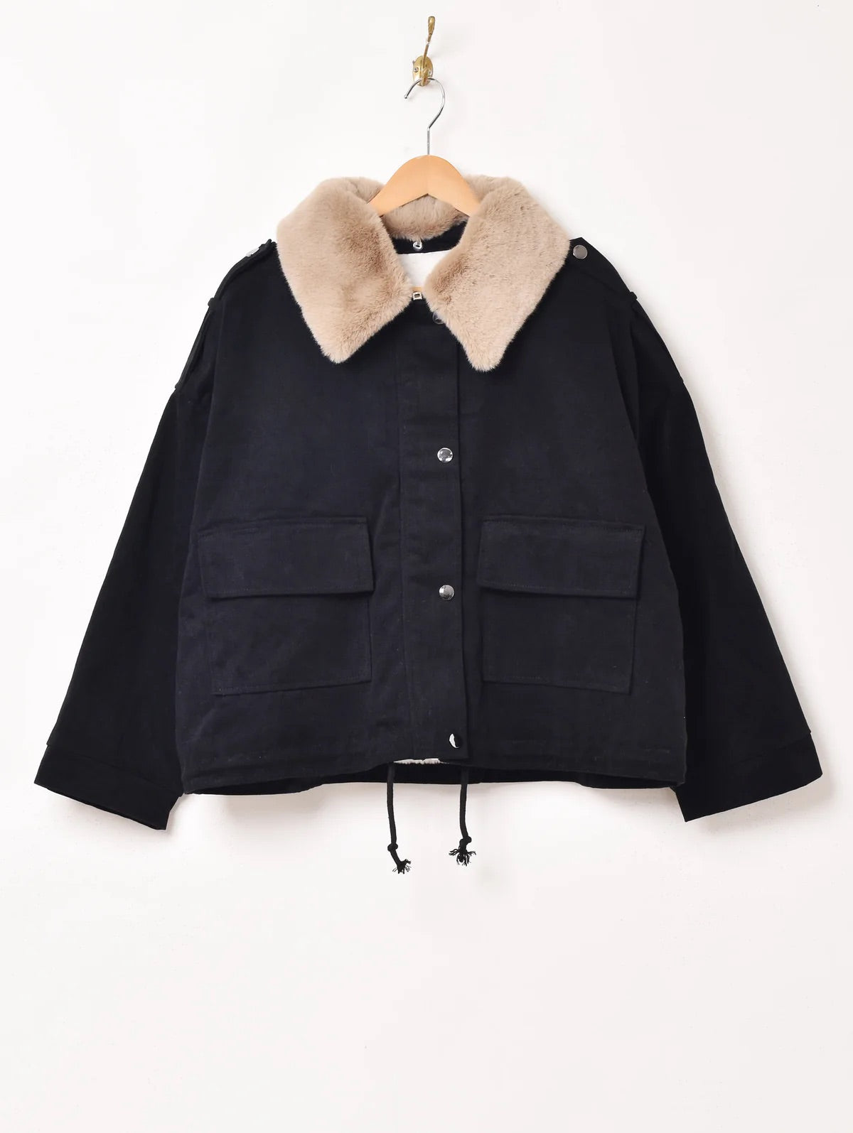 5色展開】Meridian ファーカラー ブルゾン – 古着屋Top of the