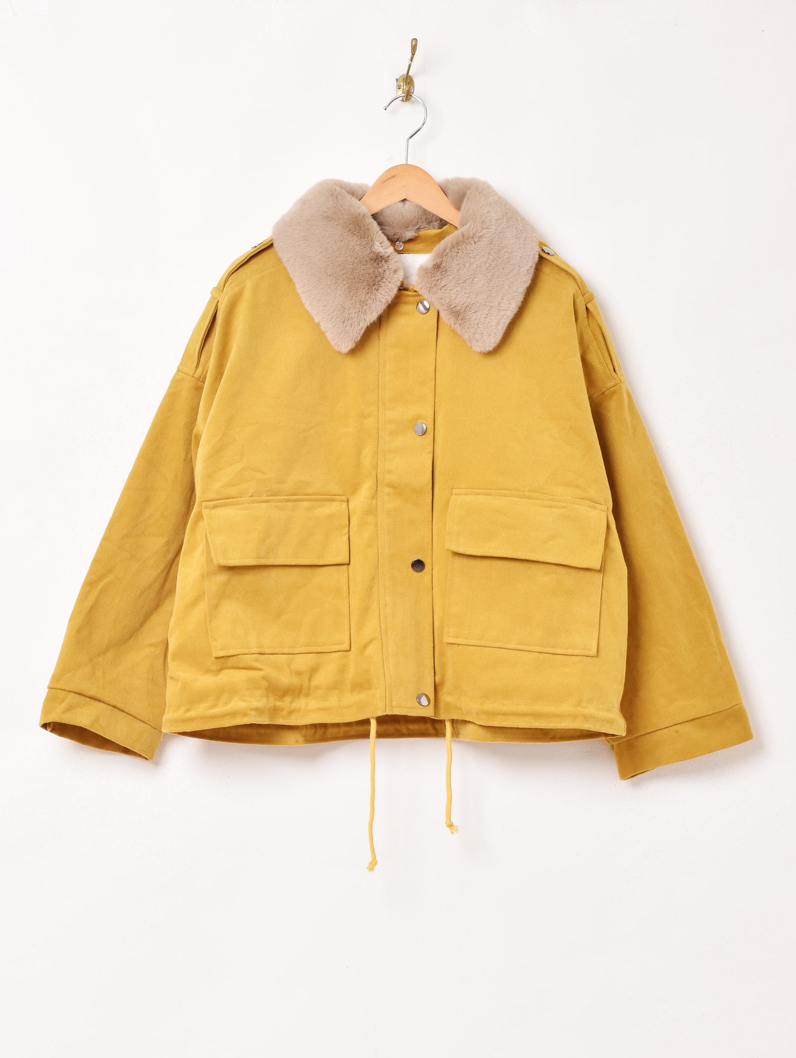 ジャストドン 19AW JUNGLE SHIRT JACKET レオパード ファー