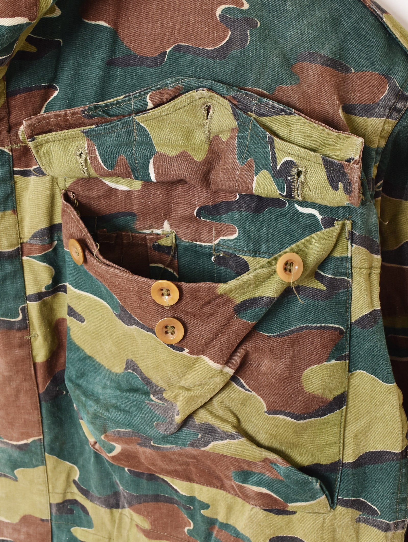 1955 ベルギー 軍 デニソンスモッグ 50's ベルギー軍 ジグソーカモ デニソンスモック – 古着屋Top of the