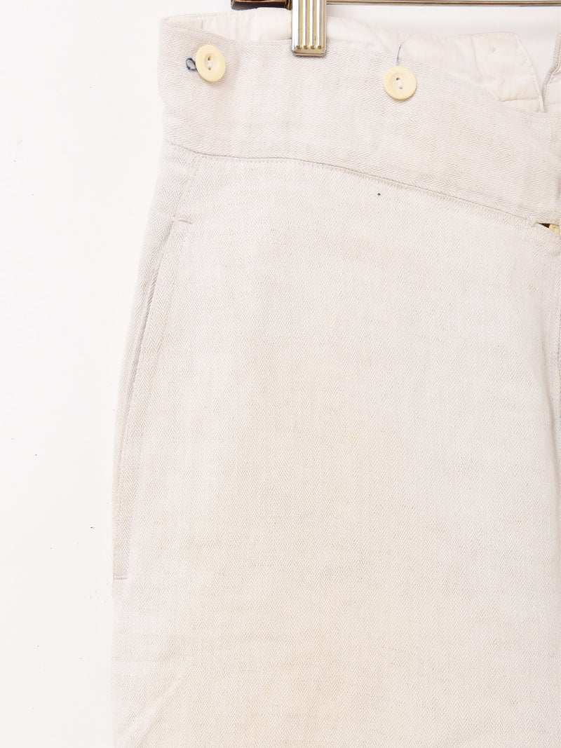 〜30's French Military "Linen Bourgeron Pants"