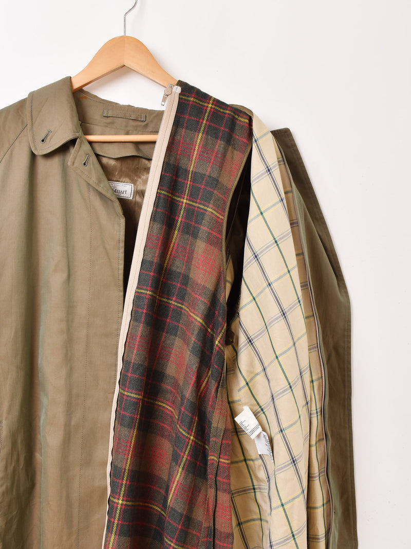 80's イングランド製 ”Paul Stuart” Iridescent Balmacaan Coat