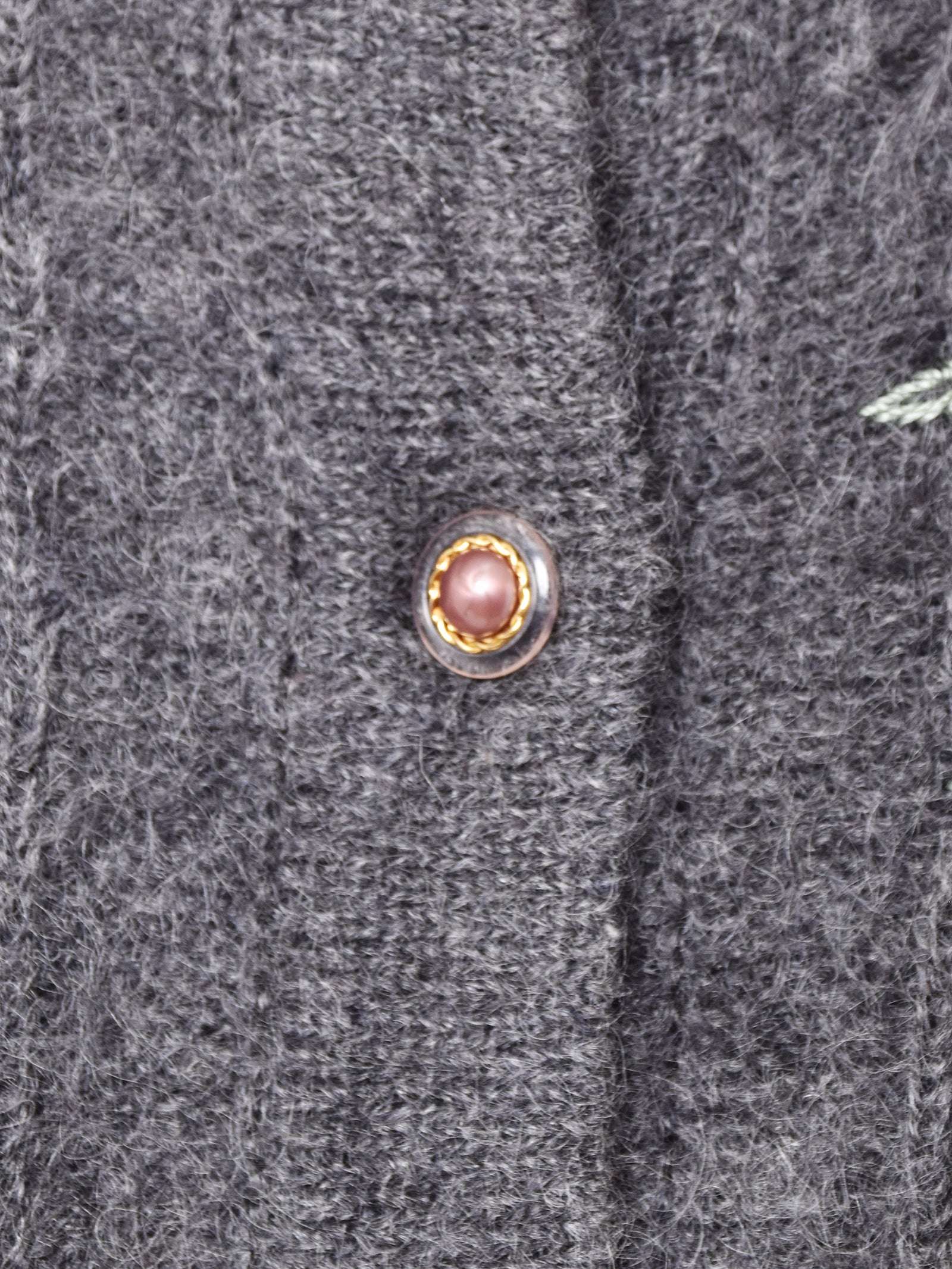 イタリア製 フラワー 刺繍 モヘアカーディガン – 古着屋Top of the
