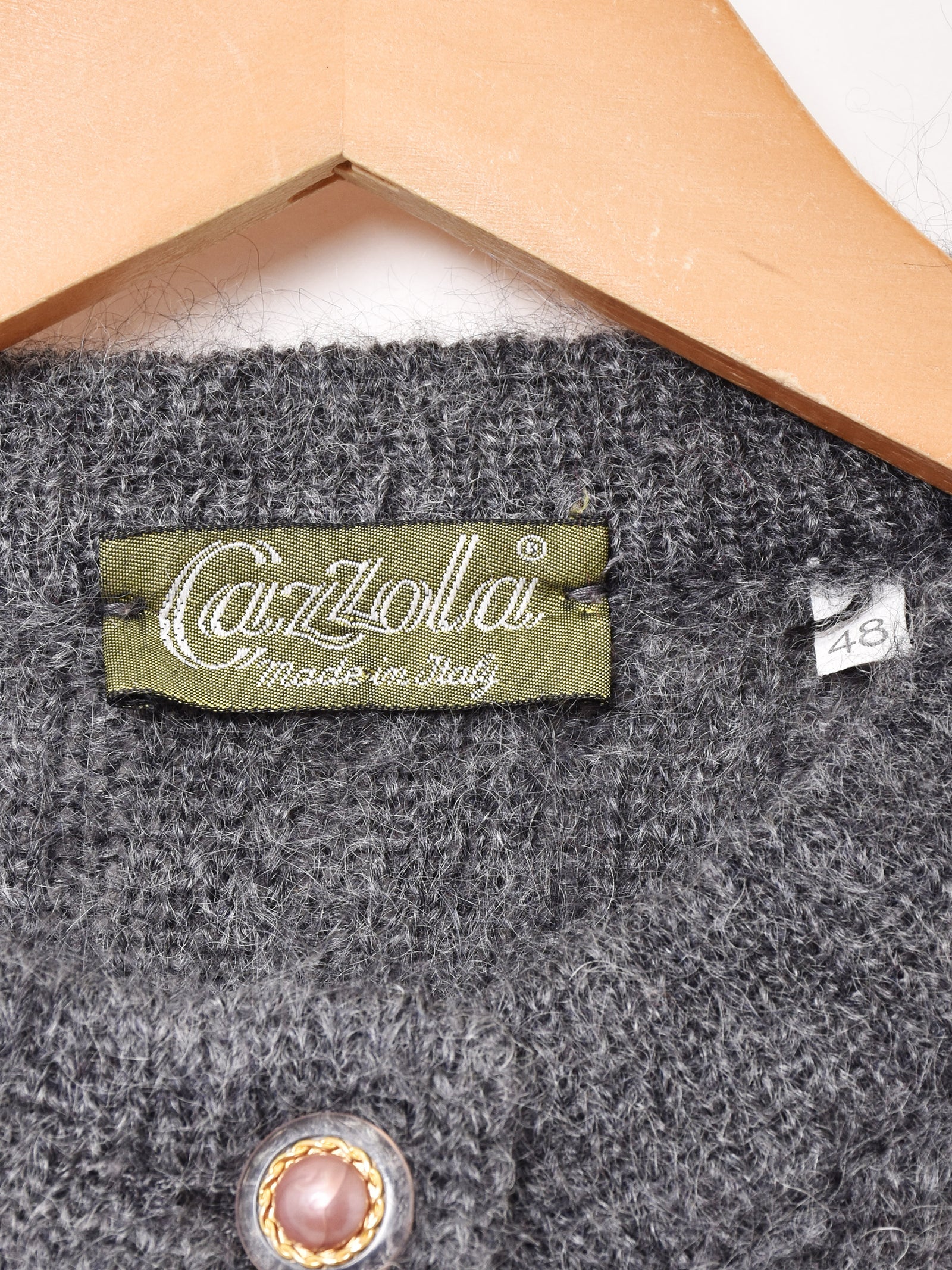 イタリア製 フラワー 刺繍 モヘアカーディガン – 古着屋Top of the