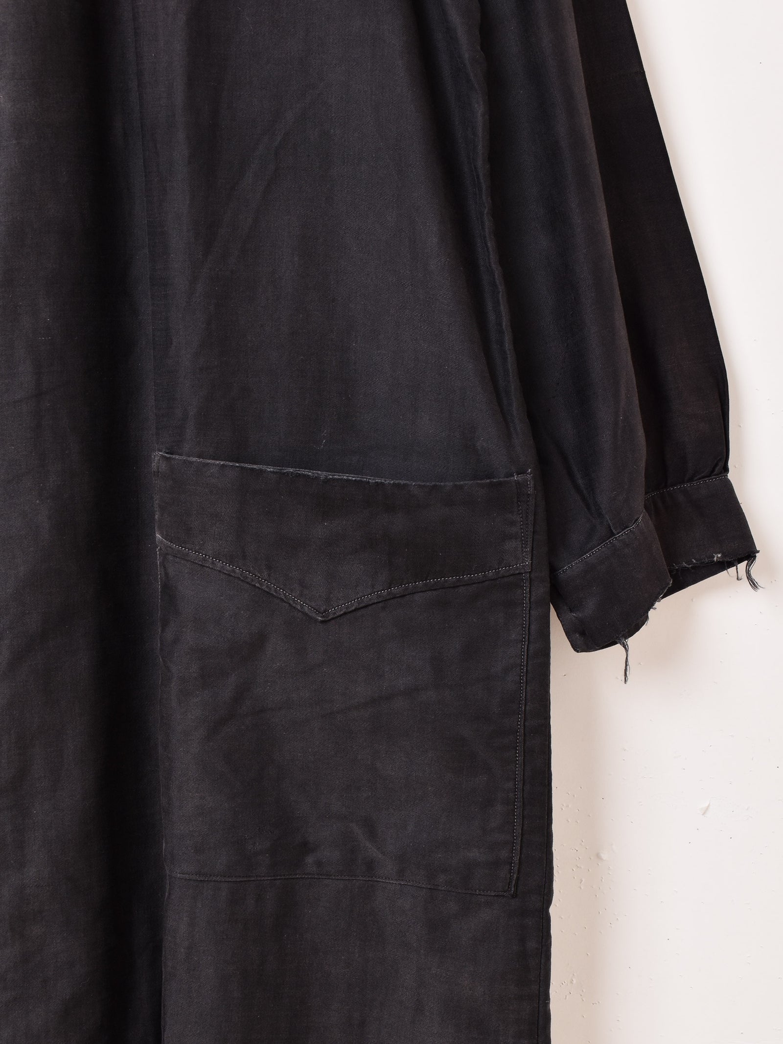 30s フレンチワーク ブラック モールスキン 0~1WASH 30s 40s French Work Black Moleskin Jacket 30年代 40年代