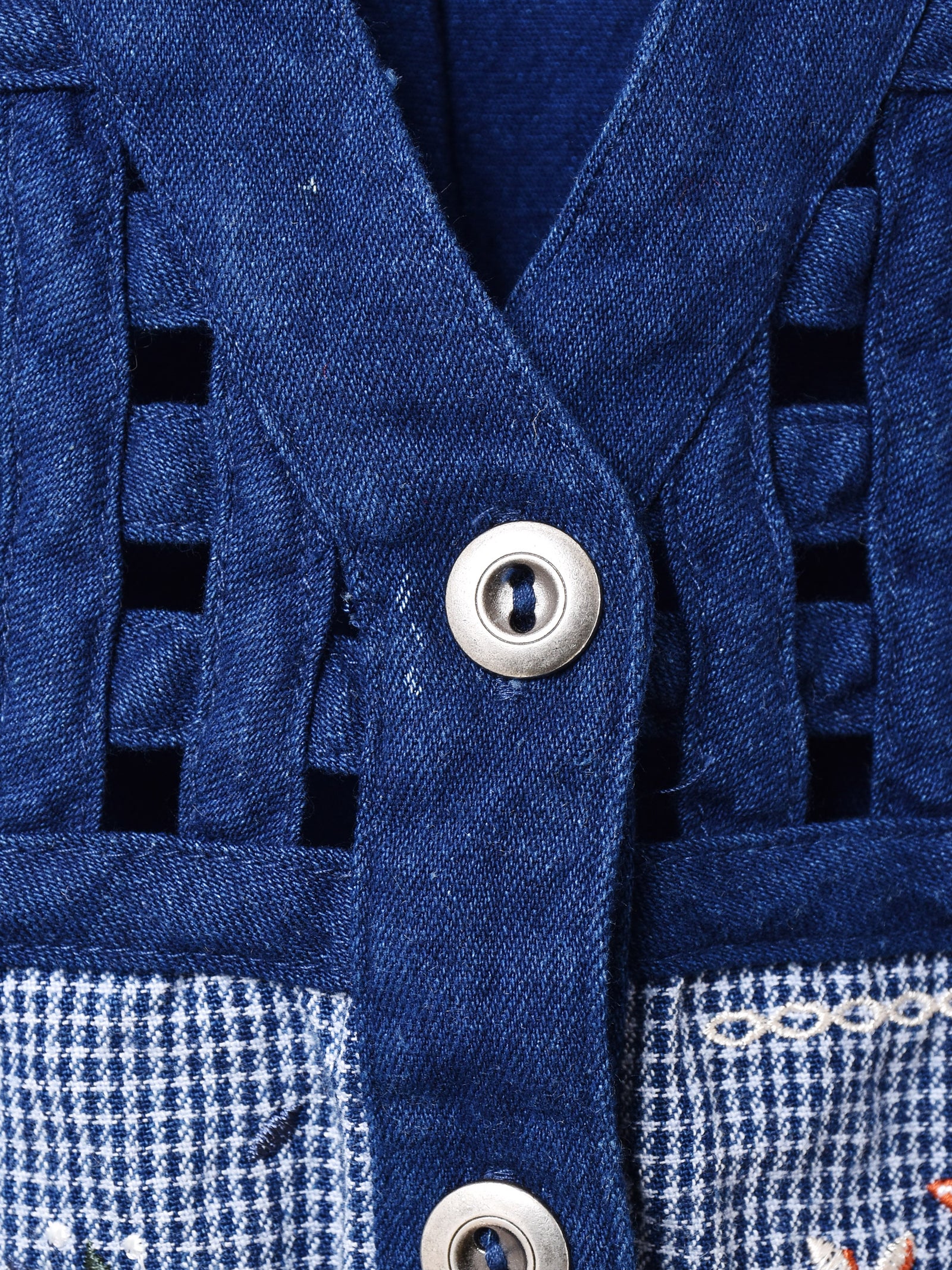 花柄 刺繍 デニムベスト – 古着屋Top of the Hillのネット通販サイト