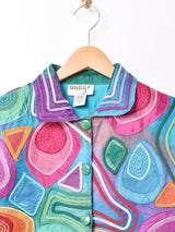 幾何学 刺繍 デザインジャケット