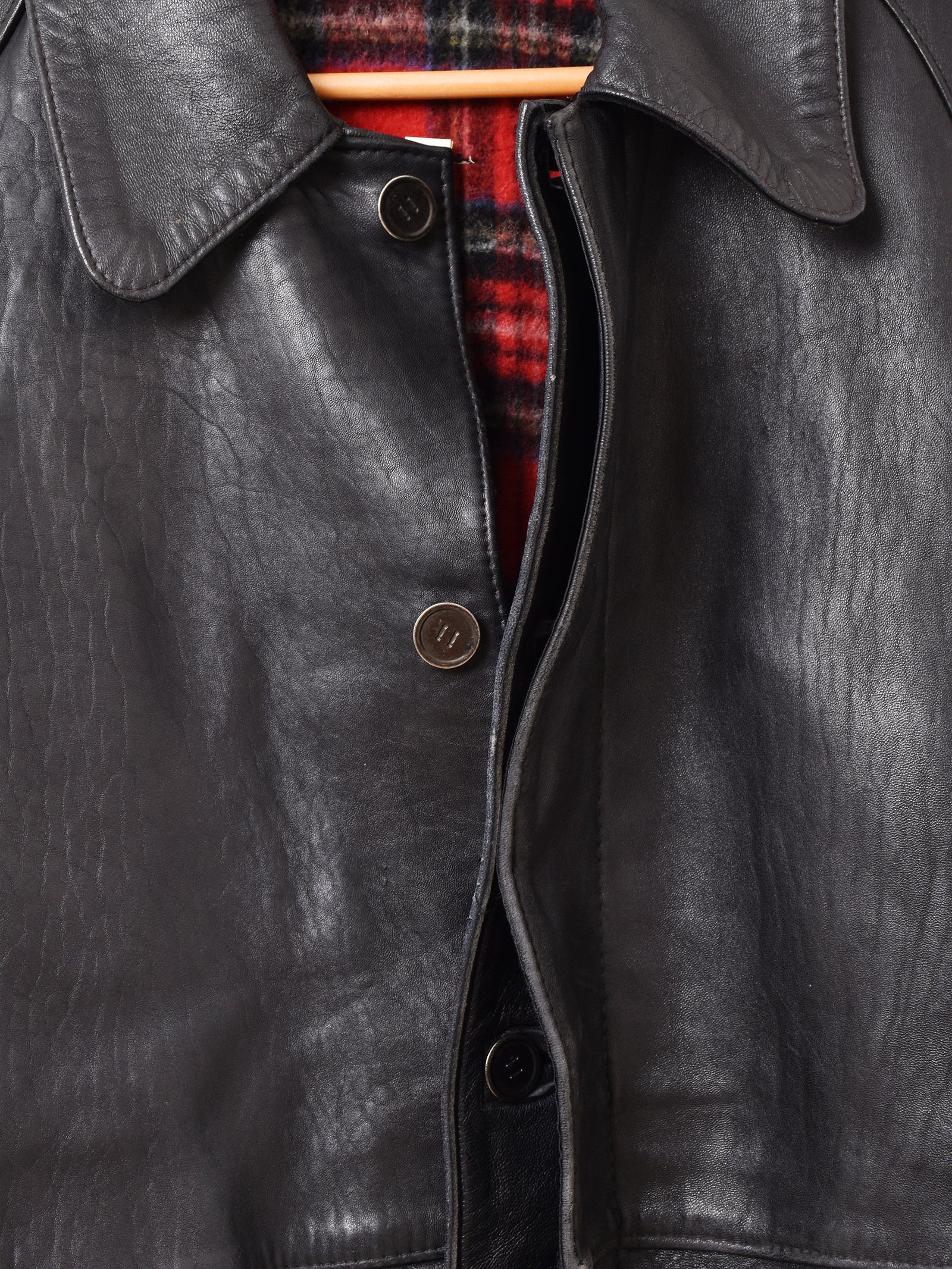 1985's French Fireman Leather Coat – 古着屋Top of the Hillのネット