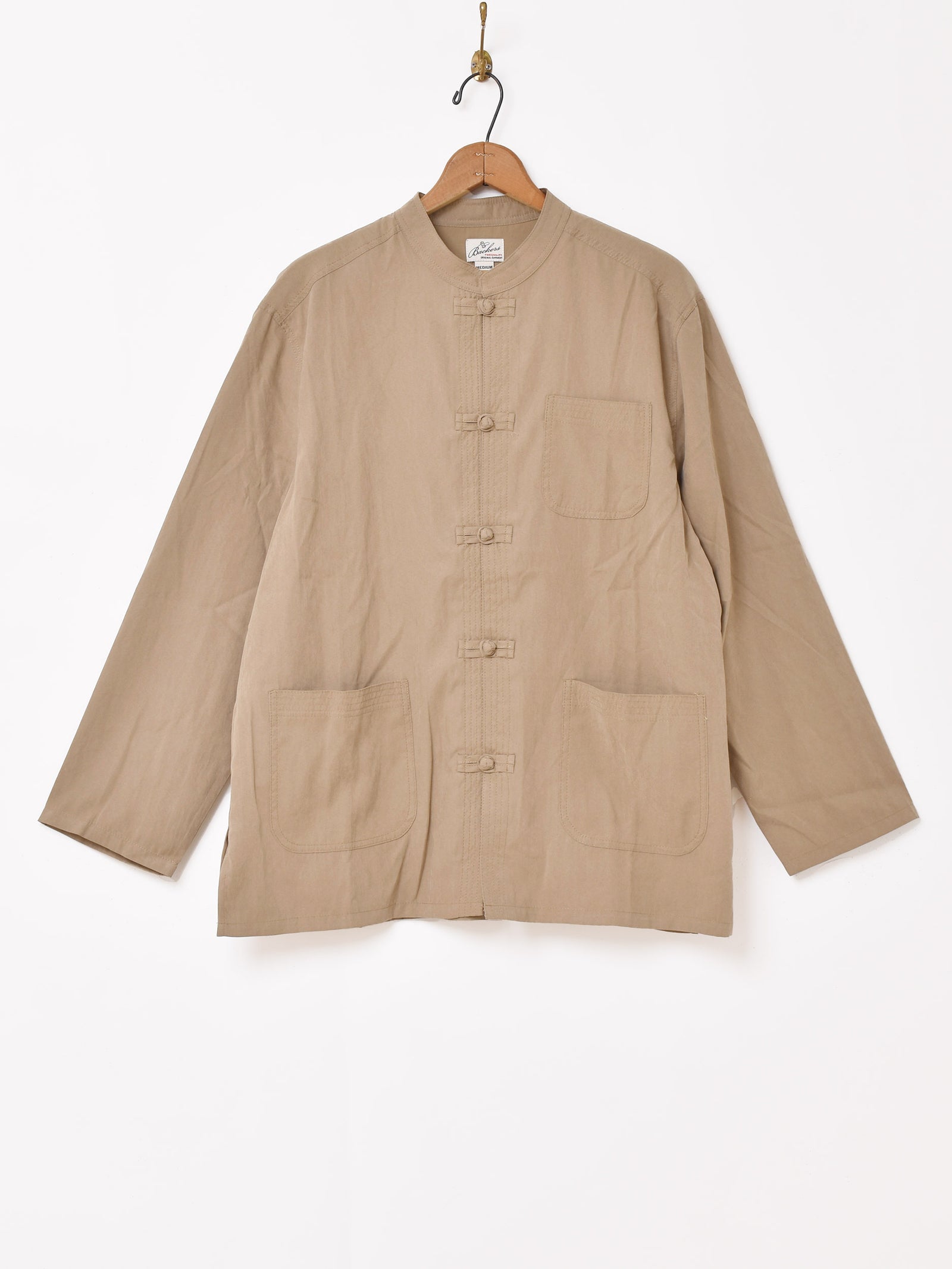 5色展開】Backers チャイナボタン ピーチスキン 長袖シャツ – 古着屋