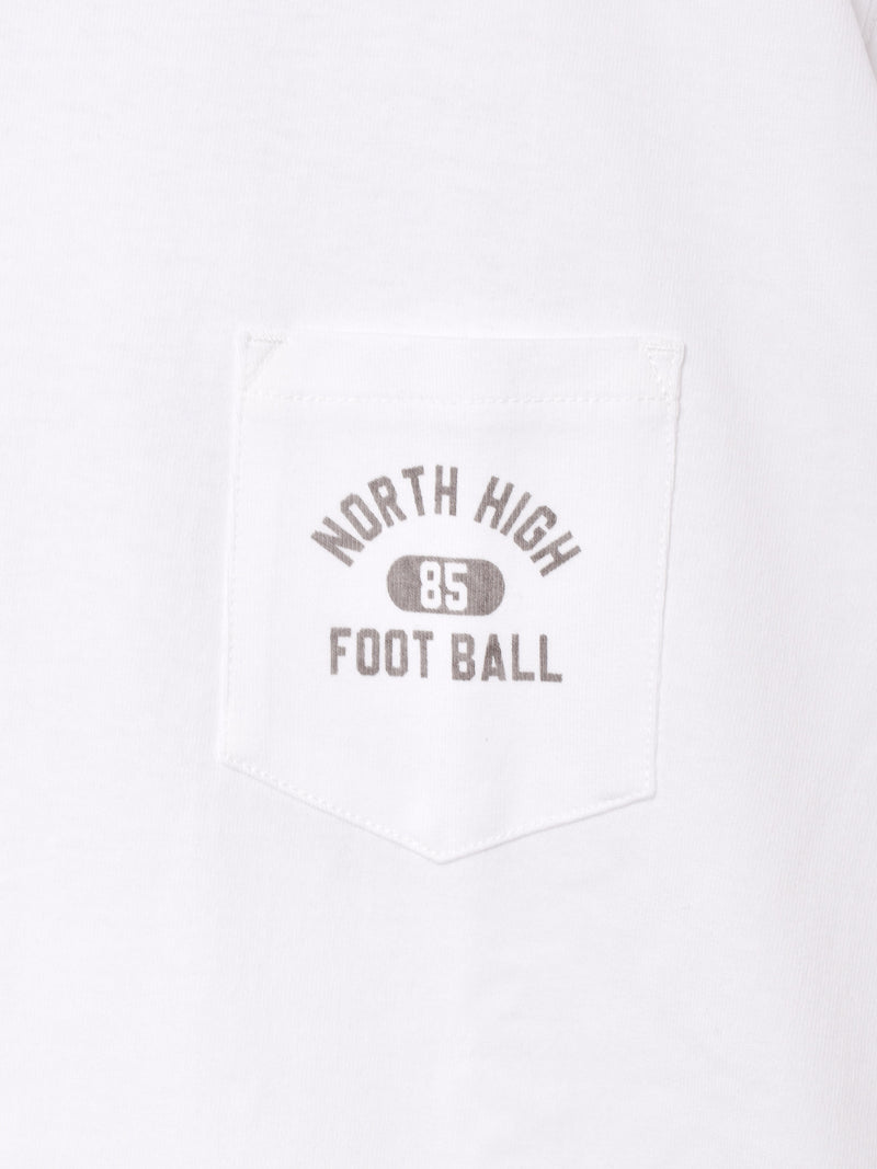 【2色展開】 カレッジプリント Tシャツ 【NORTH HIGH FOOT BALL】