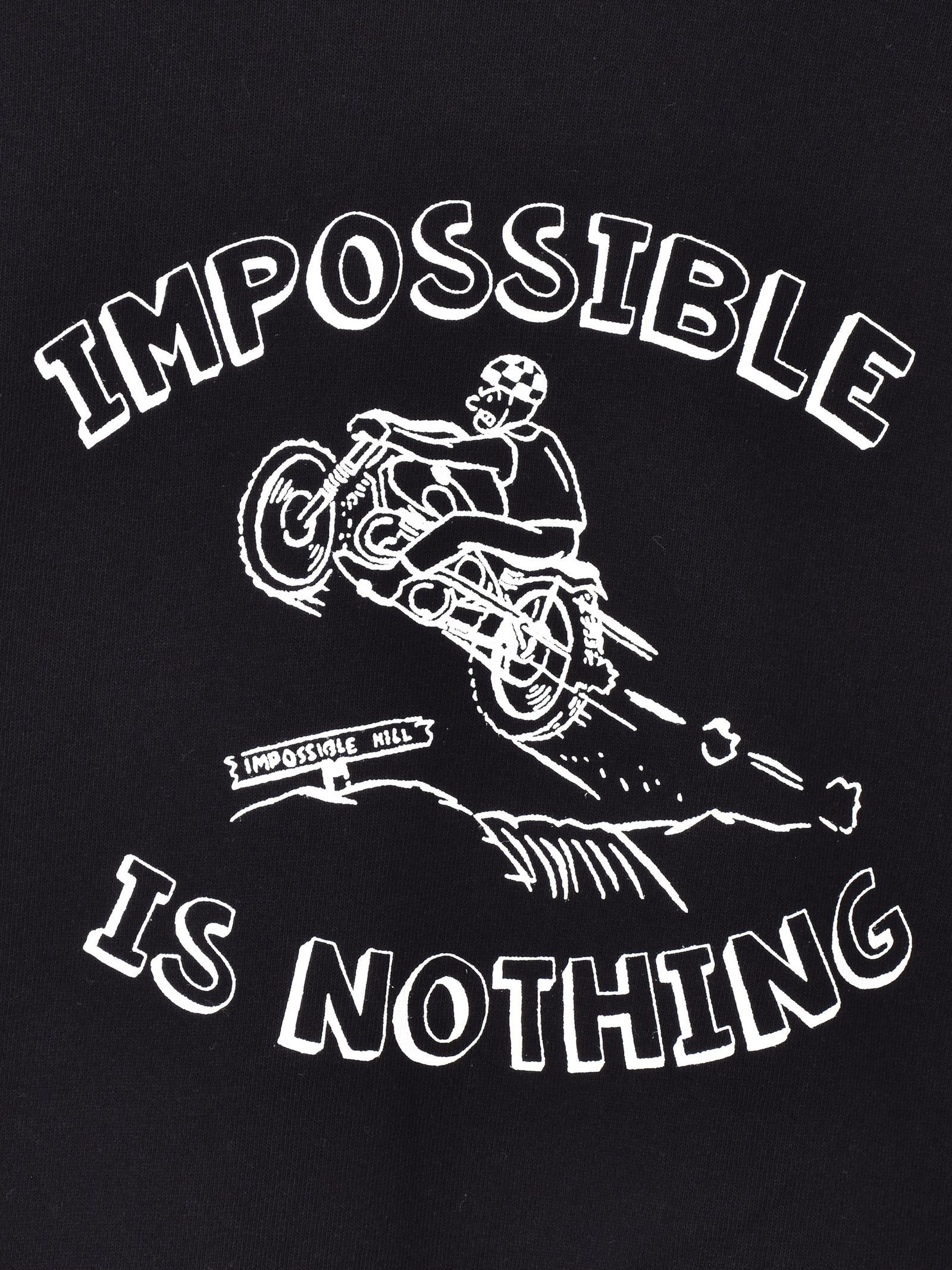 2色展開】 プリント ロングスリーブTシャツ「IMPOSSIBLE IS