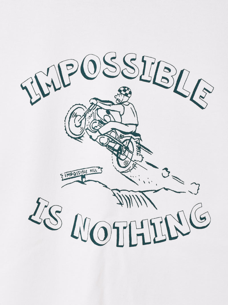 【2色展開】 プリント ロングスリーブTシャツ「IMPOSSIBLE IS NOTHING」