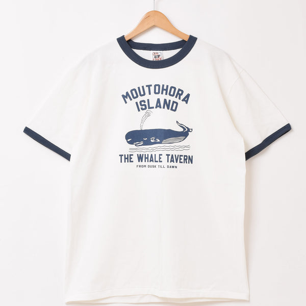 2色展開】 プリント リンガーTシャツ「THE WHALE TAVERN」 – 古着屋Top