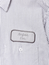 アメリカ製 ストライプ 半袖ワークシャツ