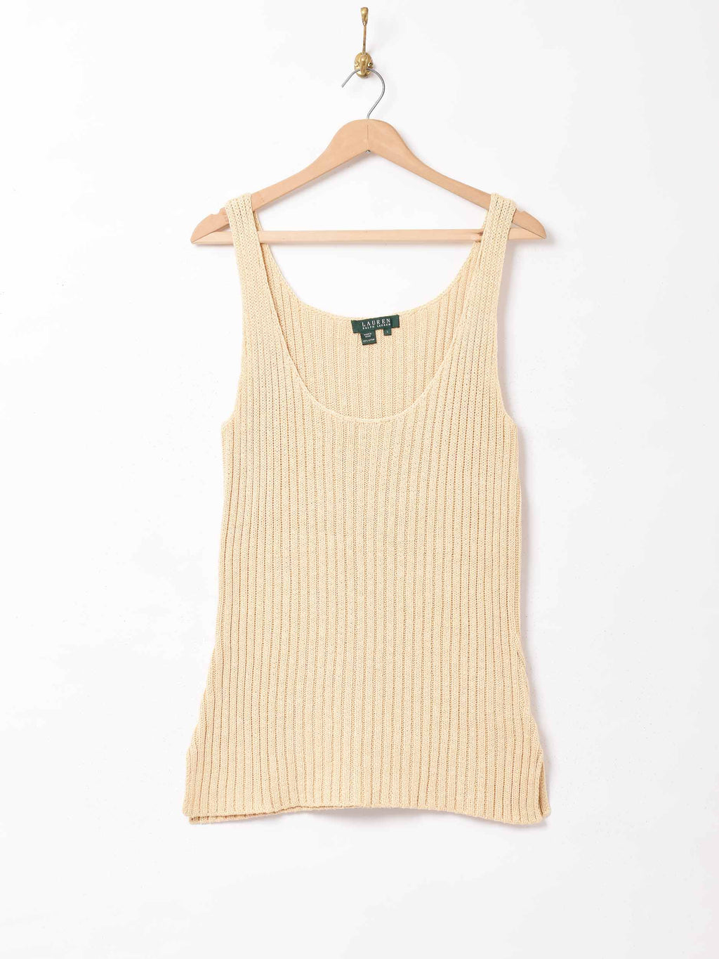 【Ralph Lauren】 コットンベスト イエロー EXCLUSIVE Ralph Lauren” コットンニットベスト イエロー系 – 古着屋Top of