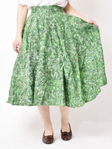 【2色展開】Emerald Motel フェザープリント サーキュラースカート