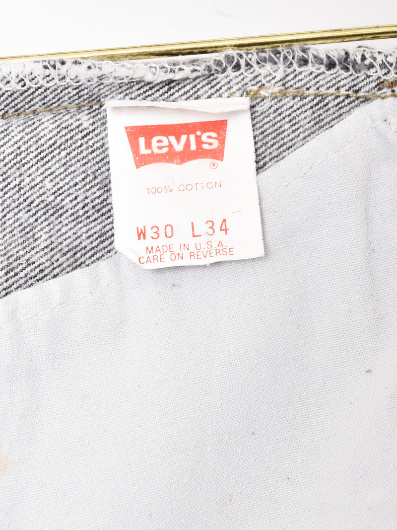 アメリカ製 Levi's 501 ストレート ブラックデニムパンツ W30