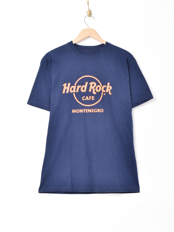 Hard Rock Cafe モンテネグロ ロゴプリントＴシャツ ネイビー