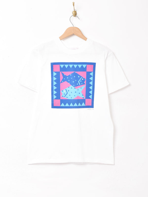 フィッシュ グラフィック プリントTシャツ