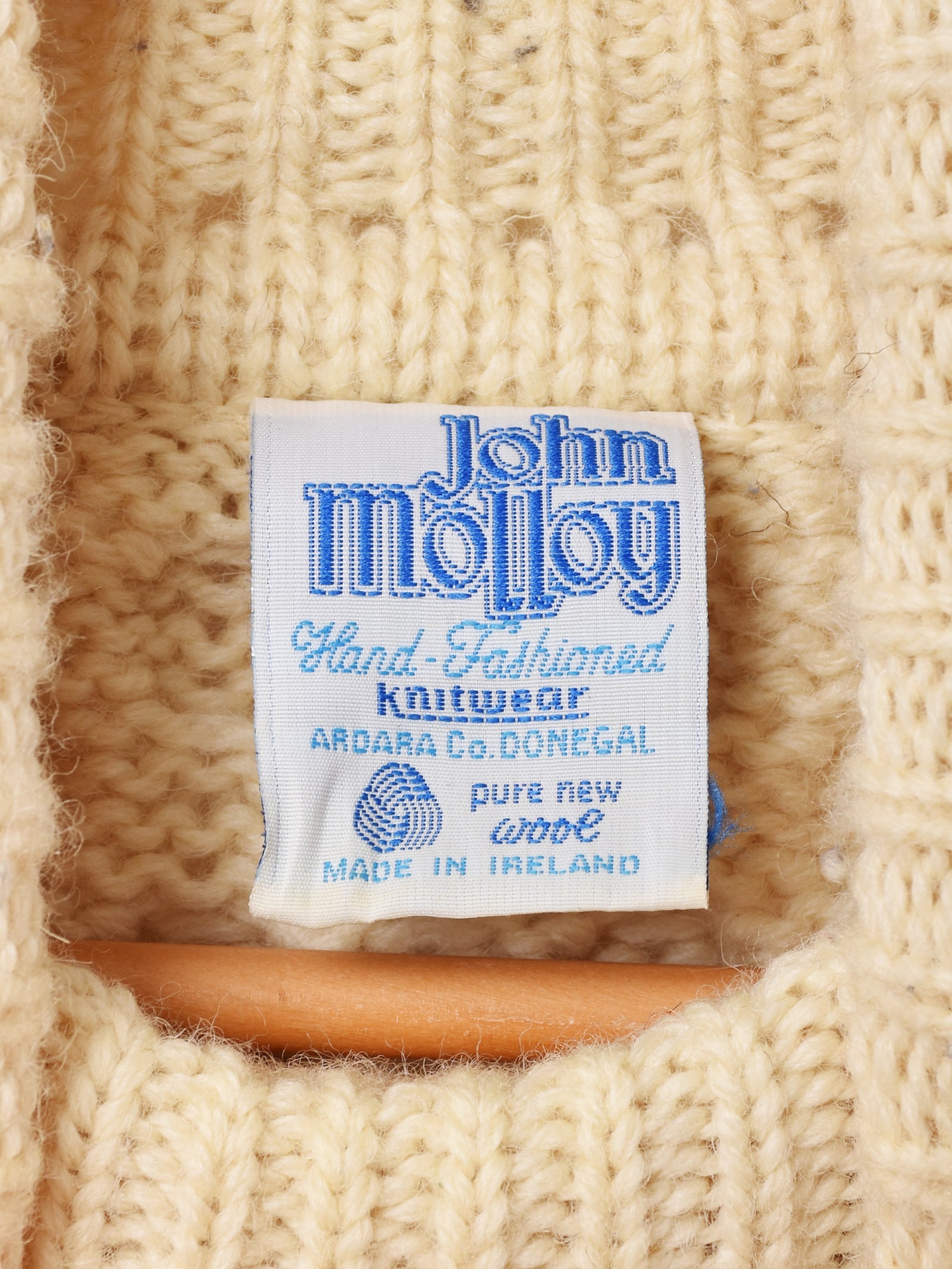 ヴィンテージアランニット タートルネックセーター 北アイルランド製