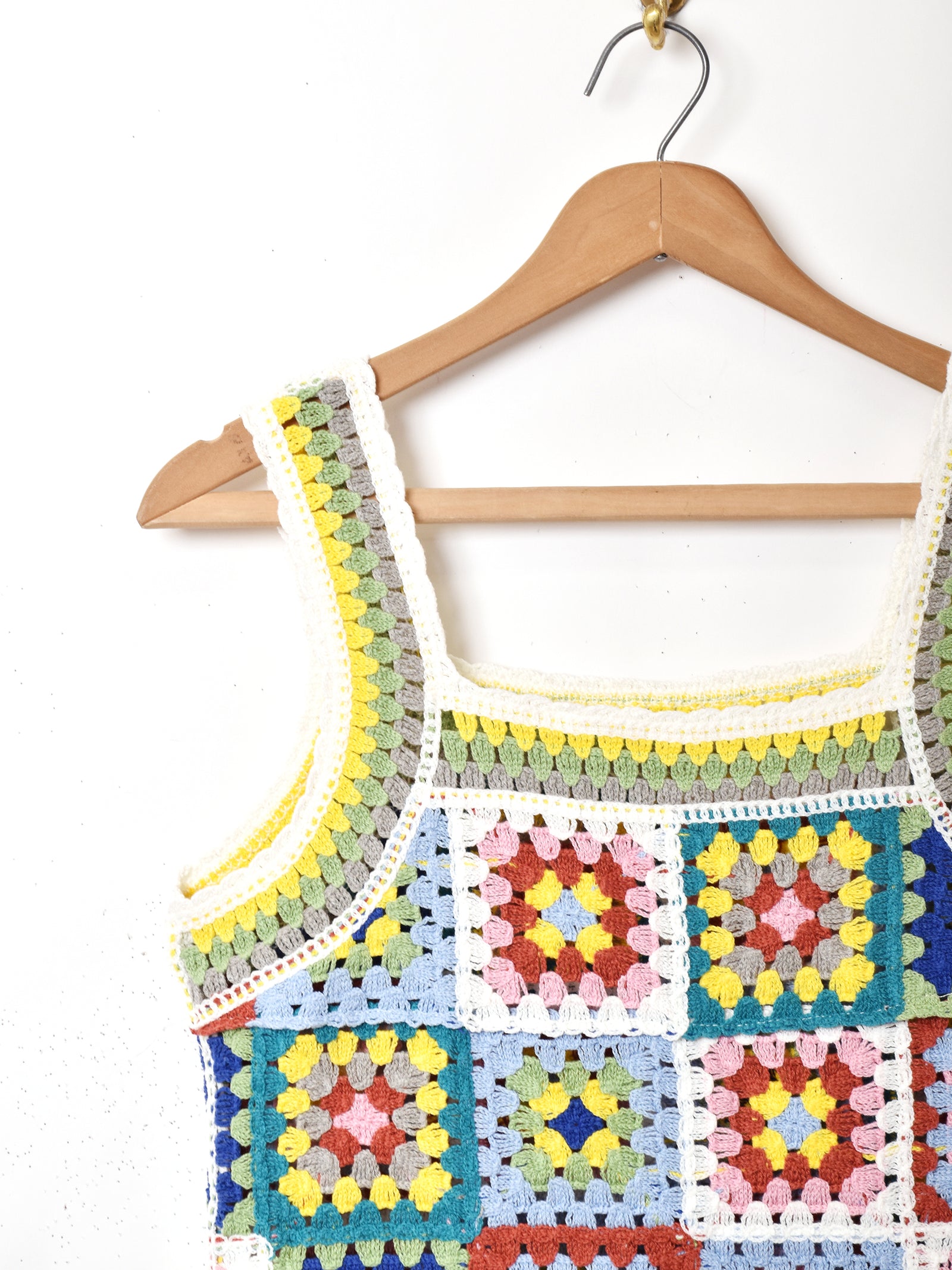 vintageグラニースクエア　ワンピース granny square one-piece black | Quilt