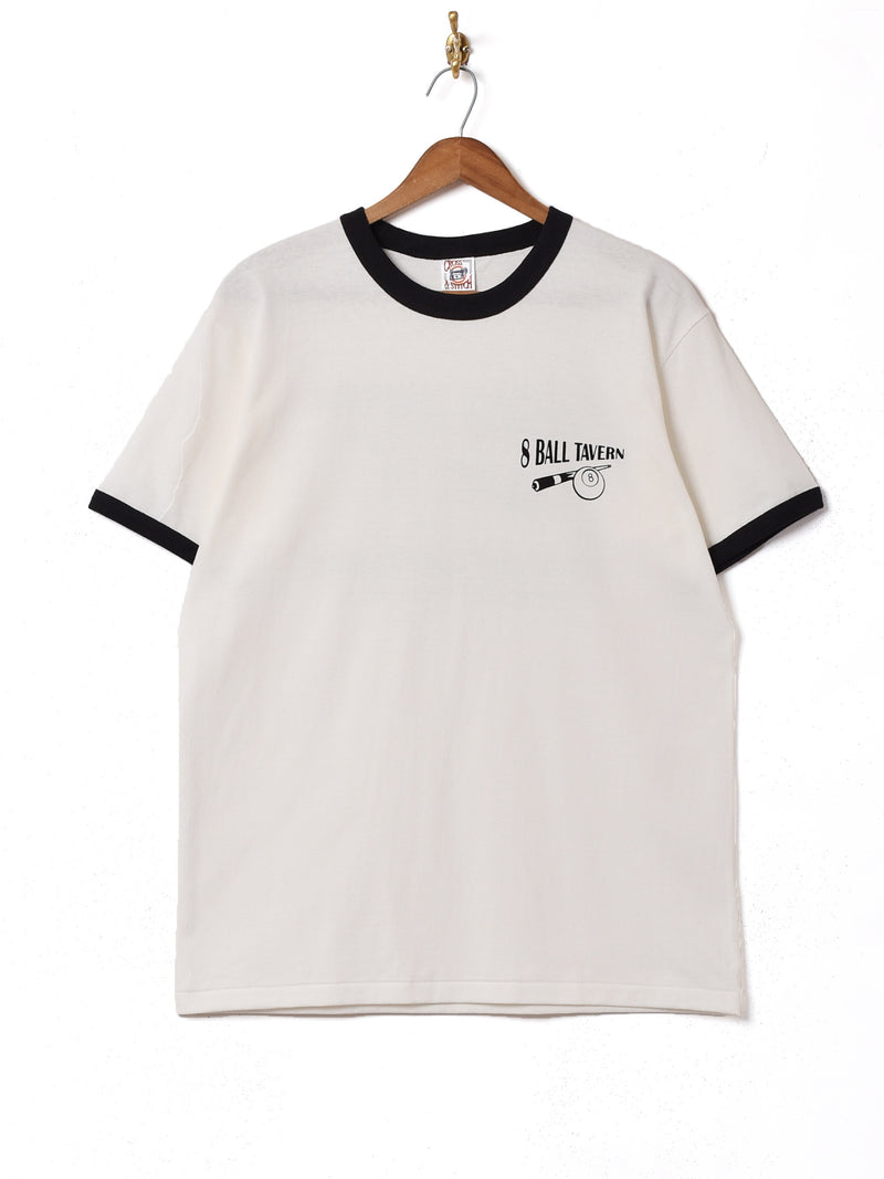 【2色展開】ビリヤードプリント リンガーTシャツ