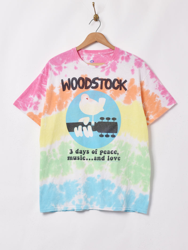 Woodstock Music and Art Festival タイダイTシャツ