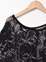 花柄 メッシュ ポンチョ