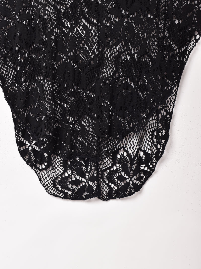 花柄 メッシュ ポンチョ