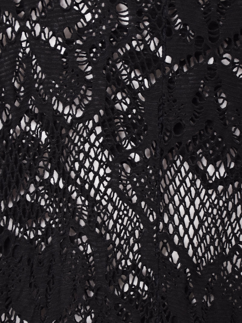 花柄 メッシュ ポンチョ